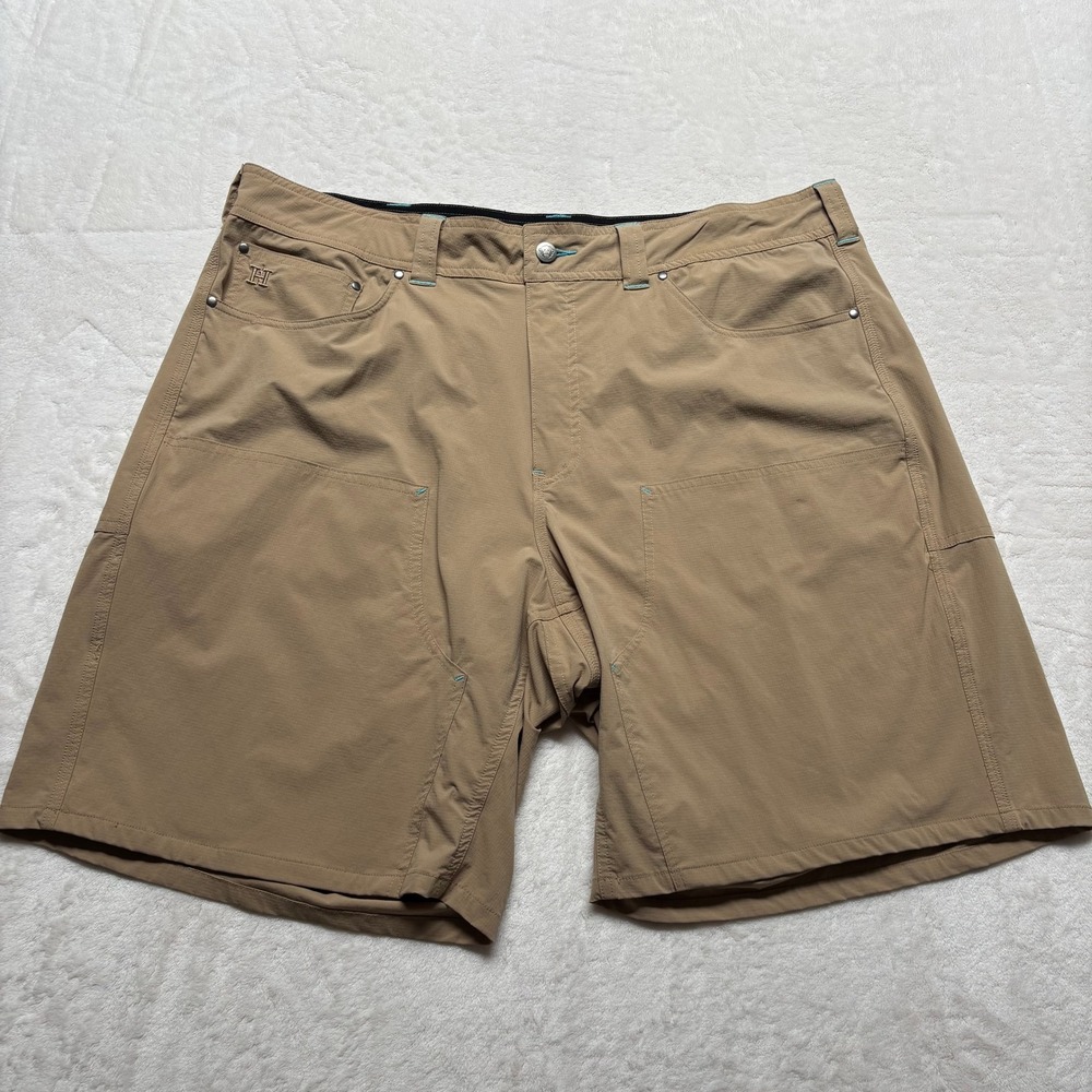 Howler Bros Mens Tan Shorts Size 40 Ripstop Outdoors Fishing Adventure Nylon